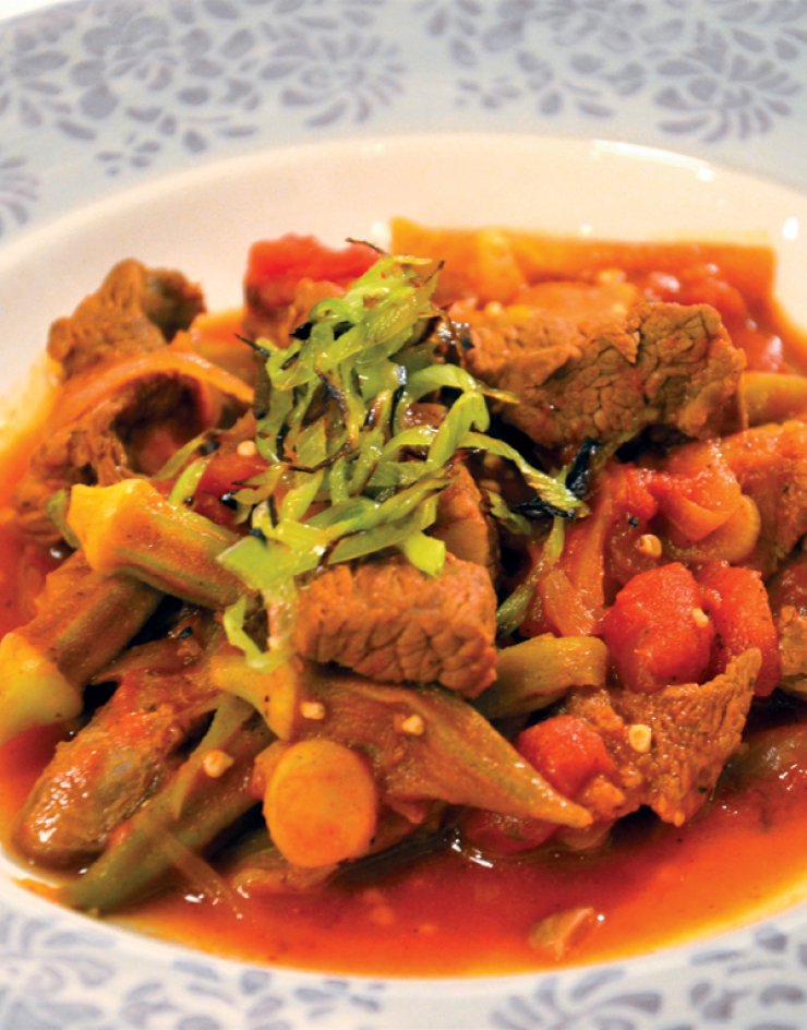 Μπάμια με αρνί