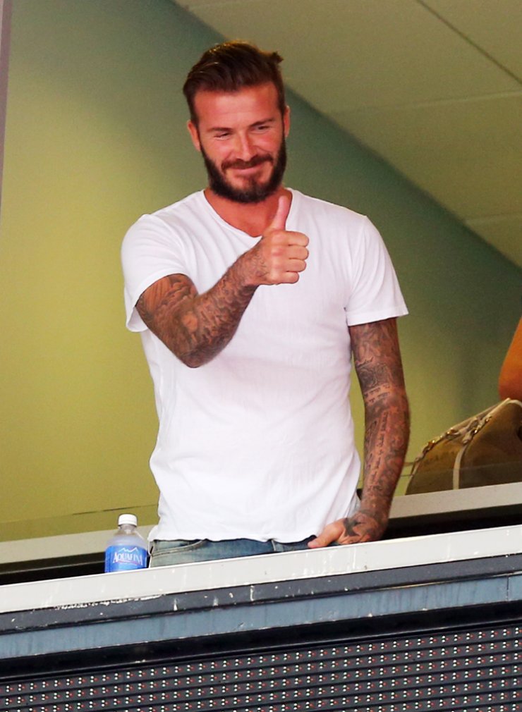 Ο David Beckham στηρίζει την Εθνική Αγγλίας [εικόνες]