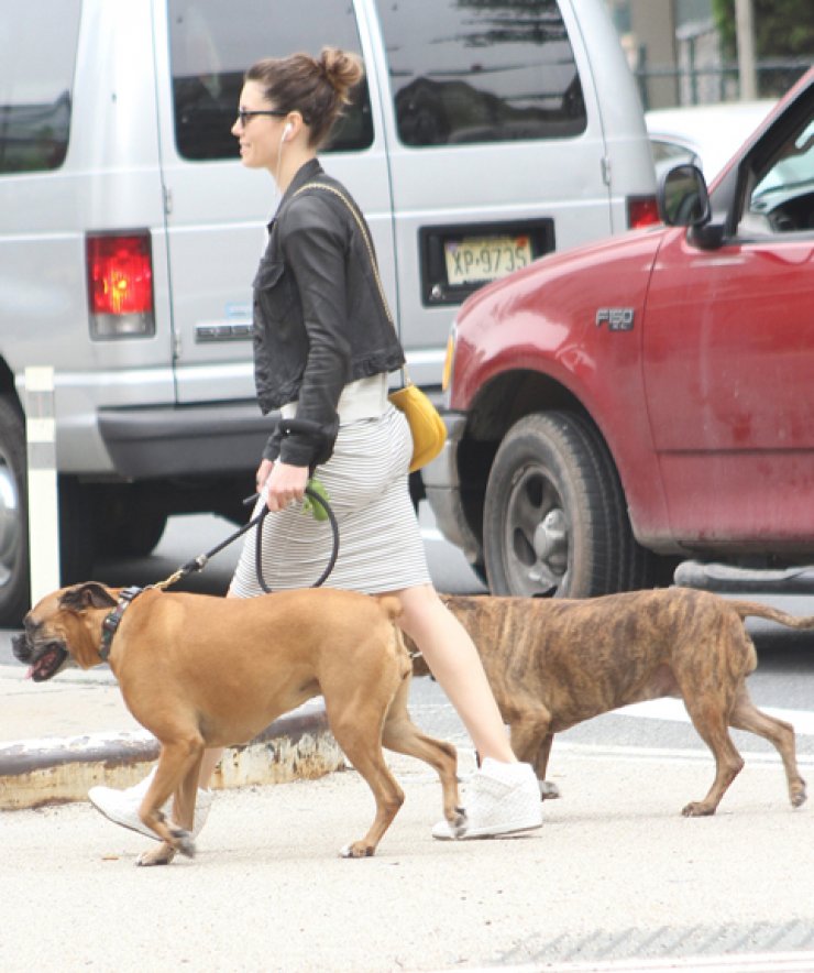 Μετά τις Κάννες, βόλτα με τα σκυλιά της. Ποια είναι; 