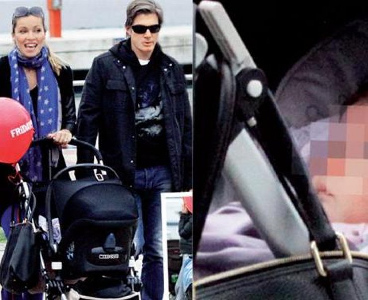 Μαριέττα Χρουσαλά - Λέων Πατίτσας: Βόλτα με την 5 μηνών Μάργκω