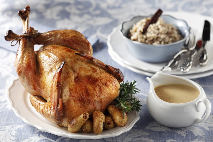 Γαλοπούλα γεμιστή με σάλτσα Philadelphia