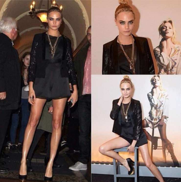 H Cara Delevingne με Top shop by Kate Moss 