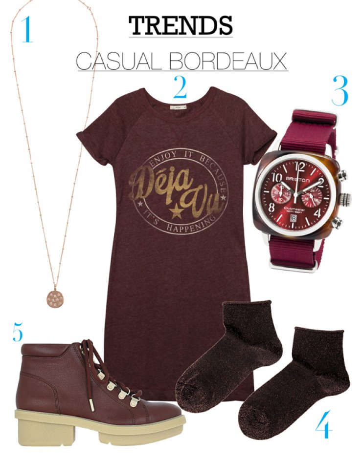 Casual Bordeaux