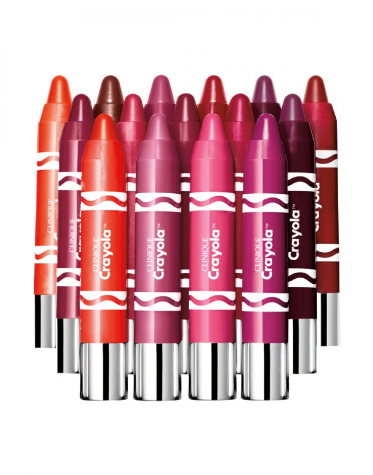Τα εικονικά χρωματιστά μολύβια Crayola συναντούν τα διάσημα Clinique Chubby Sticks
