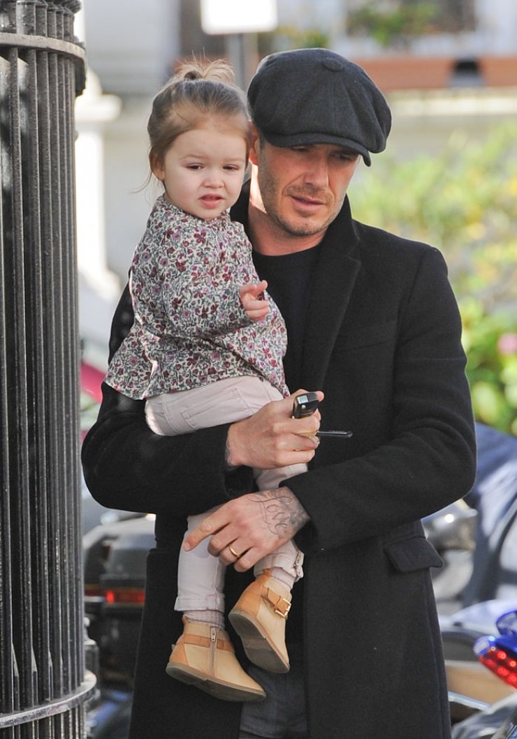 David Beckham & Harper Seven: So stylish!  