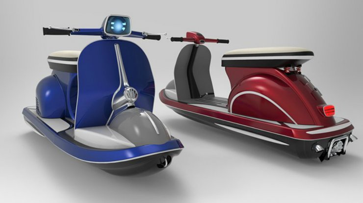 Η Vespa 50 μετατρέπεται σε ένα μοντέρνο jet ski