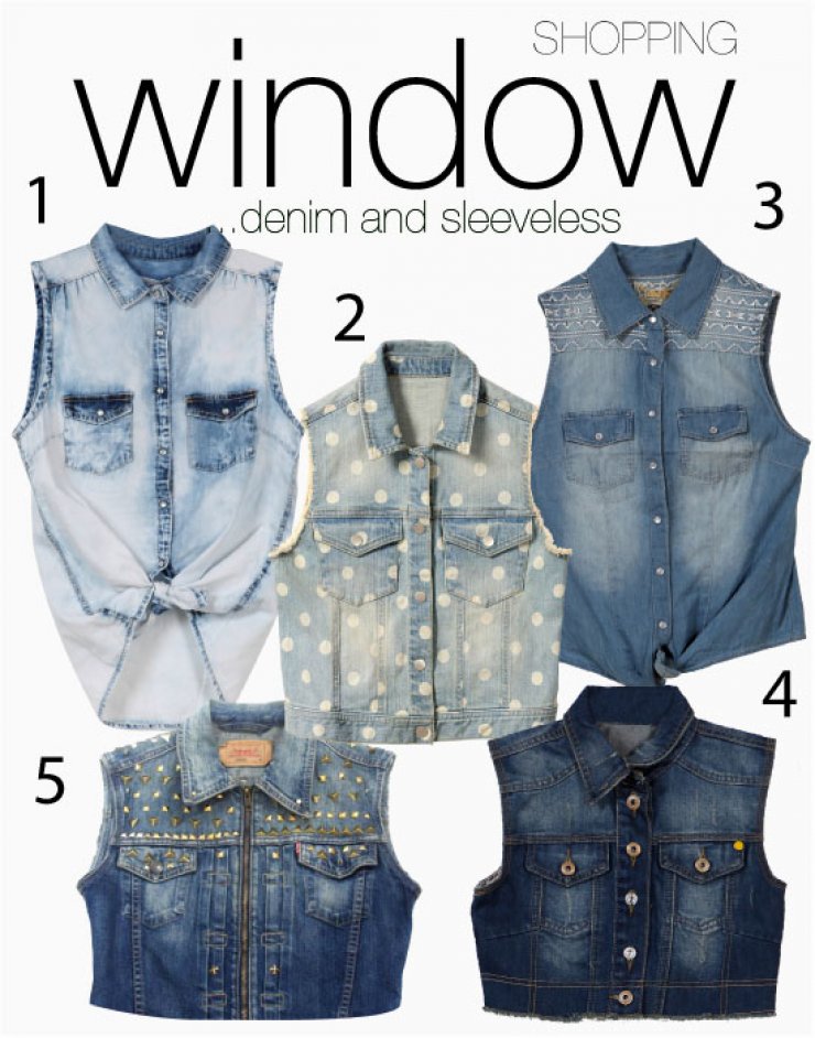 Denim & sleevless