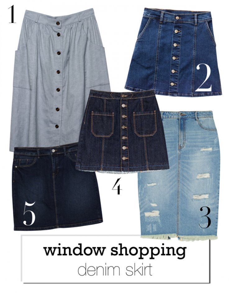 Denim skirt!