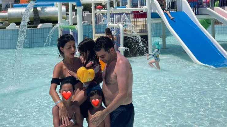 Ευθύμιος Δίπλαρος – Αργυρώ Ροτσίδου: Παιχνίδια σε υδροπάρκο της Αγίας Νάπας με τα παιδιά τους