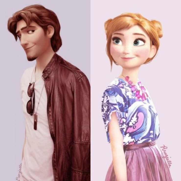 Οι χαρακτήρες του Disney σε stylish μεταμορφώσεις