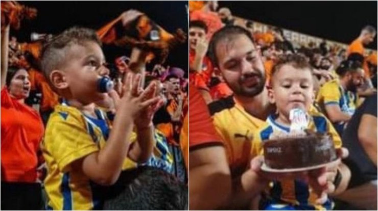 ΑΠΟΕΛ: Ο μικρός Μάξιμος έφερε τούρτα γενεθλίων στην κερκίδα για τον μπαμπά του [βίντεο]