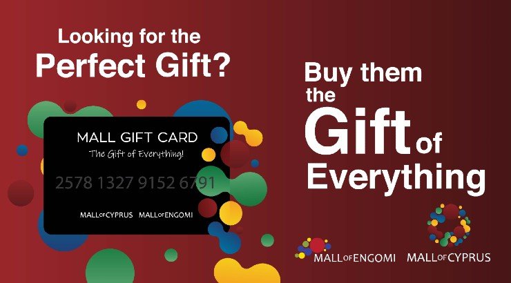 Νέα Gift Card από το Mall of Cyprus και το Mall of Engomi