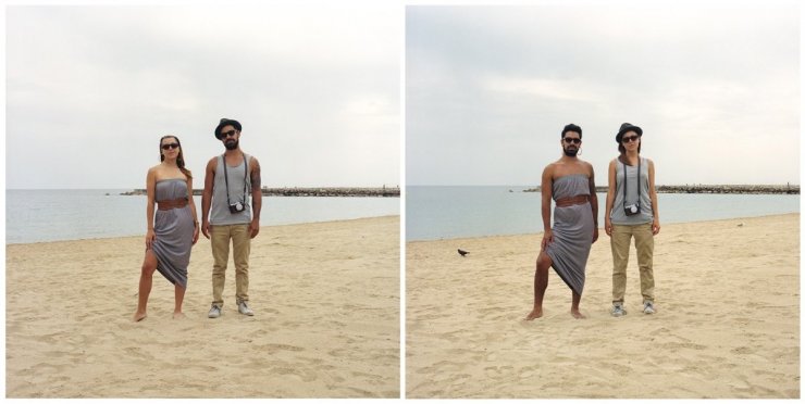 Ζευγάρια φορούν ο ένας τα ρούχα του άλλου και φωτογραφίζονται σε ένδειξη της αδιαπραγμάτευτης αγάπης τους [εικόνες]