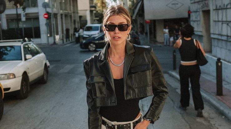 Denim-on-denim: To look της Βάσιας Κωσταρά