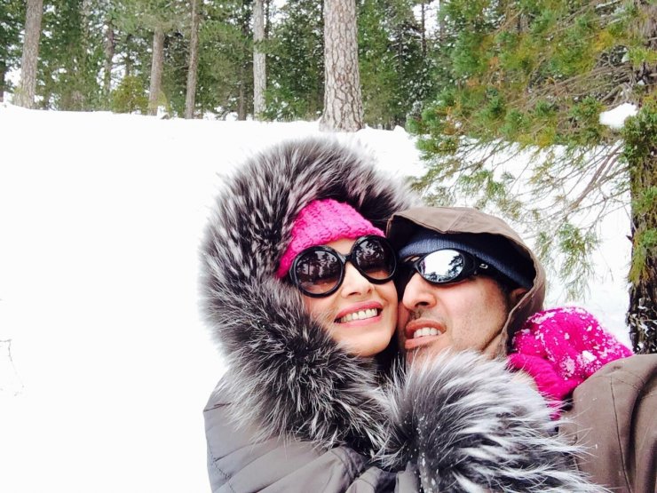 Γιώτα Κουφαλίδου - Στέλιος Έλληνας: Ερωτευμένοι στα χιόνια [εικόνες]