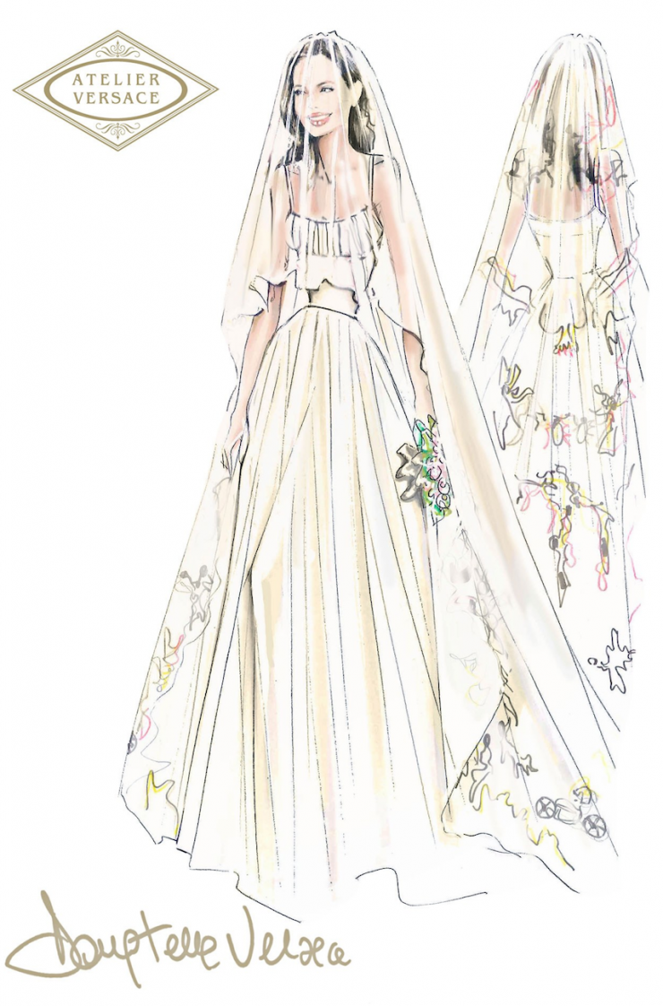 Στη δημοσιότητα το σχέδιο του νυφικού της Angelina Jolie