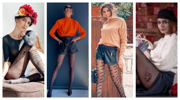 4 fashion girls φοράνε καλσόν με την τάση της σεζόν