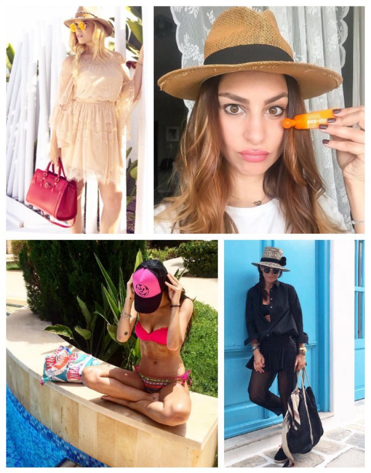 Επώνυμες Κύπριες που εντυπωσιάζουν με τα καπέλα τους στην παραλία!