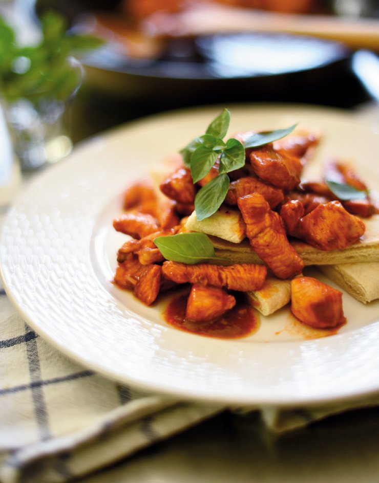 Κοτόπουλο με μπαχαρικά και μέλι στο τηγάνι