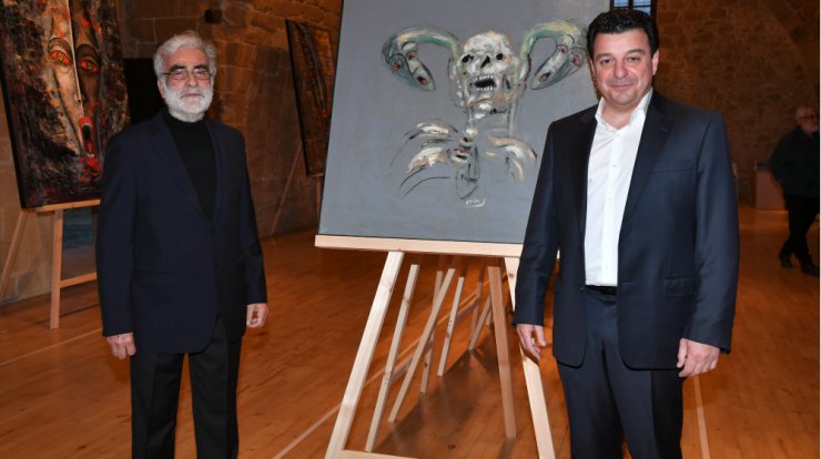 Στα εγκαίνια της έκθεσης ζωγραφικής του Νίκου Κυπραίου