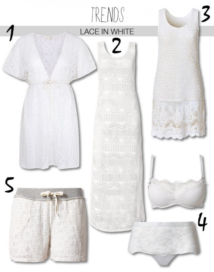 Lace in white