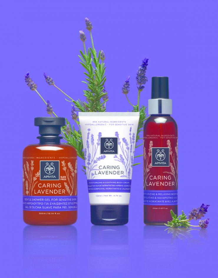 Apivita, Caring Lavender: Με λεβάντα & ελαιόλαδο για τη φροντίδα του ευαίσθητου και ξηρού δέρματος
