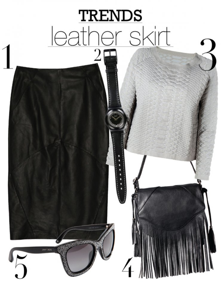 Leather skirt