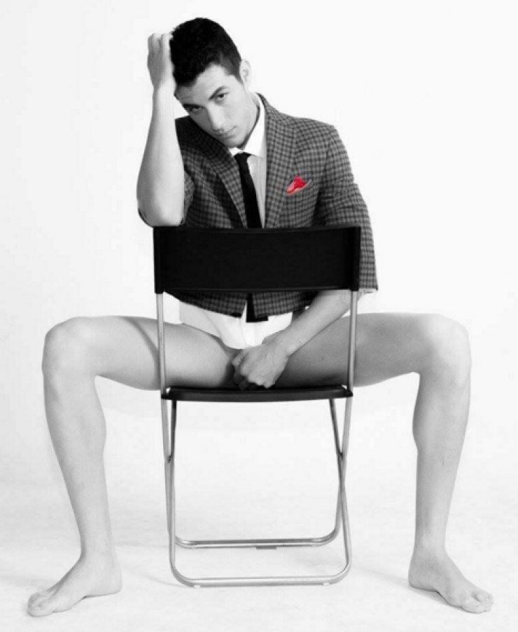 Ο διαγωνιζόμενος των Mr. Cyprus στην πασαρέλα του show του Roberto Cavalli