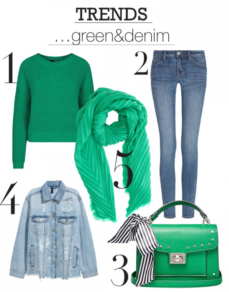Green & denim