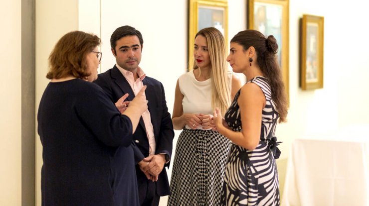 Στα εγκαίνια της έκθεσης "Metamorphosis, Βελγική Τέχνη 1860-1930"