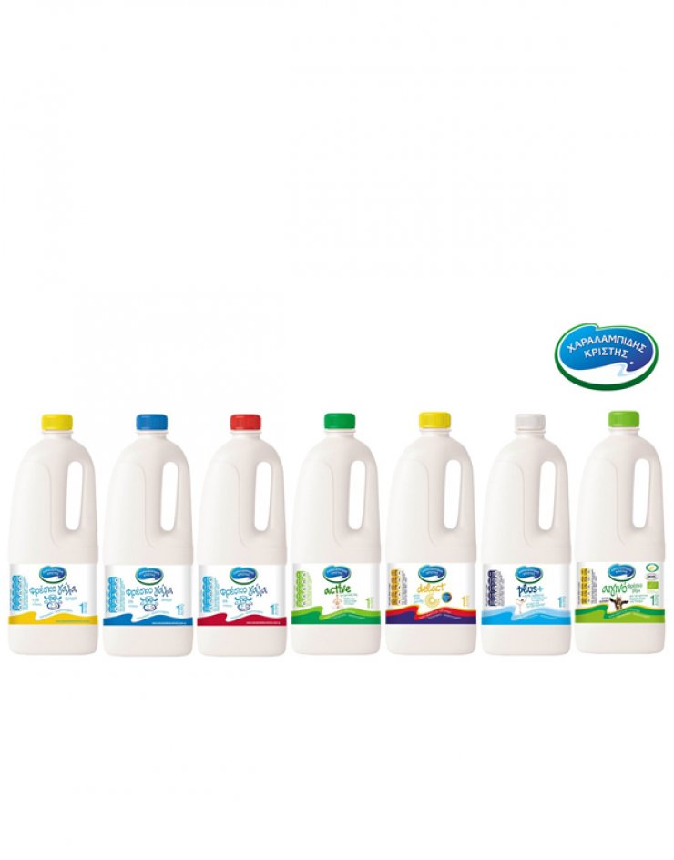 Νέα βολική συσκευασία 1Lt γάλα με χερούλι από τη ΧΑΡΑΛΑΜΠΙΔΗΣ ΚΡΙΣΤΗΣ