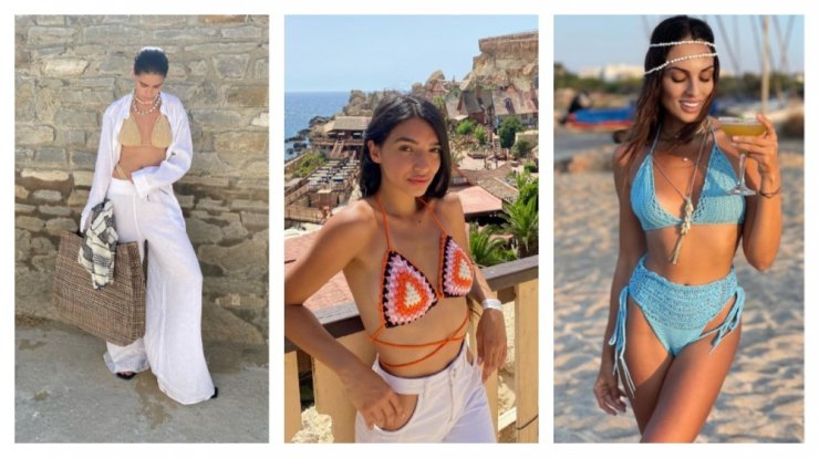 Crochet μαγιό: Τρία κορίτσια της μόδας που το φόρεσαν