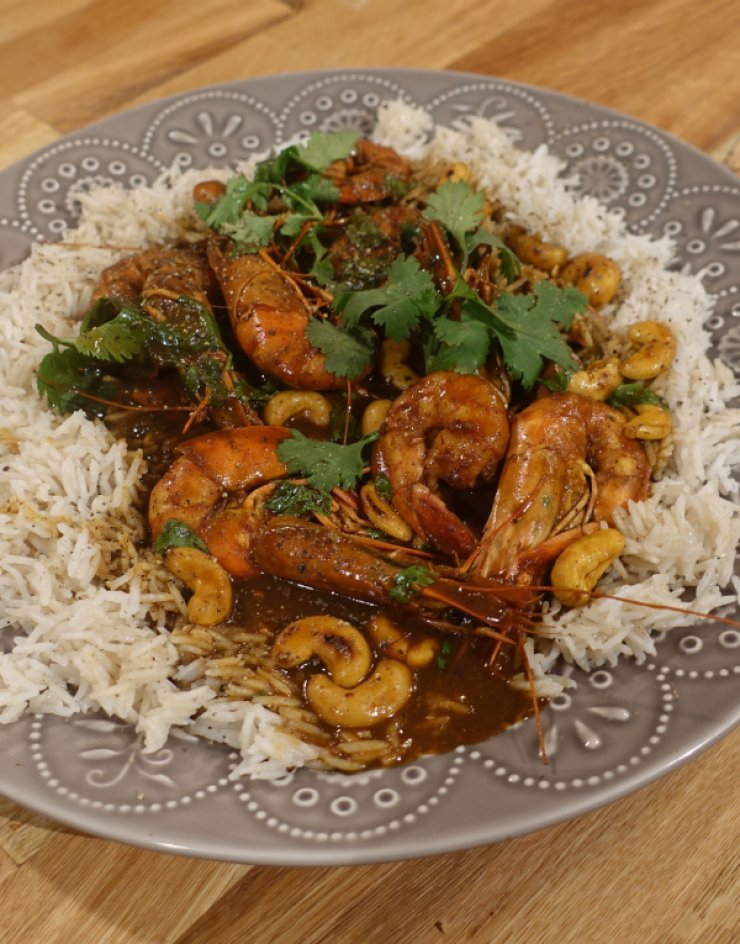 Γαρίδες με κάρυ