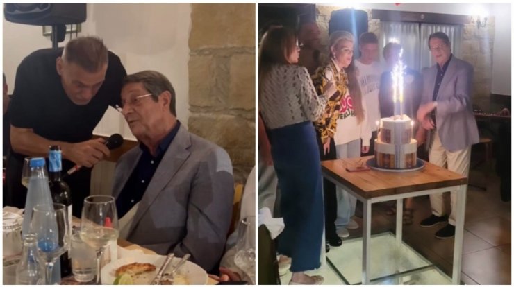 Νίκος Αναστασιάδης: Τραγούδησε Χατζή σε ταβέρνα της Λεμεσού στο πάρτι γενεθλίων της κόρης του [βίντεο]