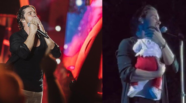 Η τρυφερή στιγμή που ο Νίκος Οικονομόπουλος τραγουδά έχοντας αγκαλιά ένα μωράκι [βίντεο]