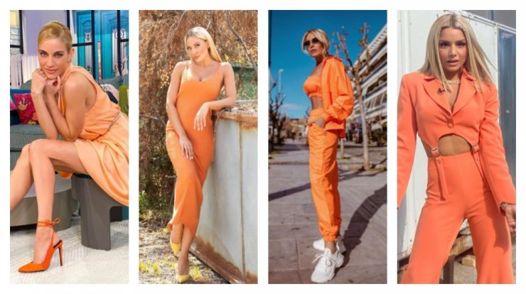 4 fashion girls φοράνε την τάση του πορτοκαλί