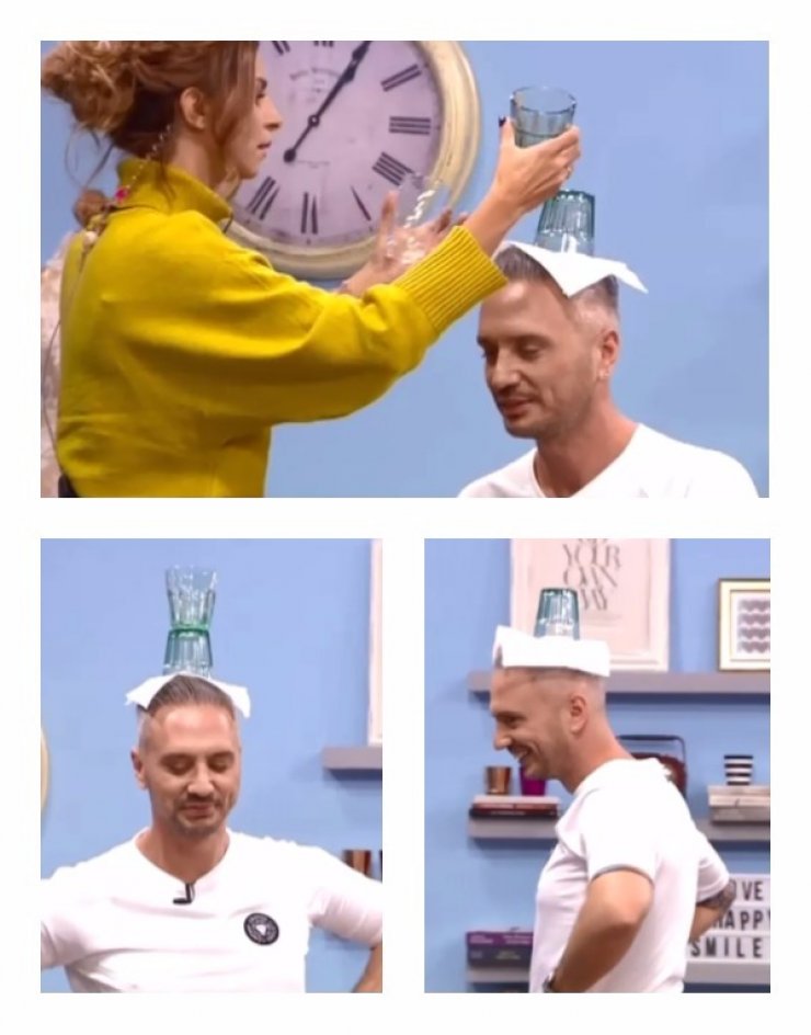 Μας εντυπωσίασε! Ο Νικόλας Ιωαννίδης χορεύει on air με ποτήρια στο κεφάλι!