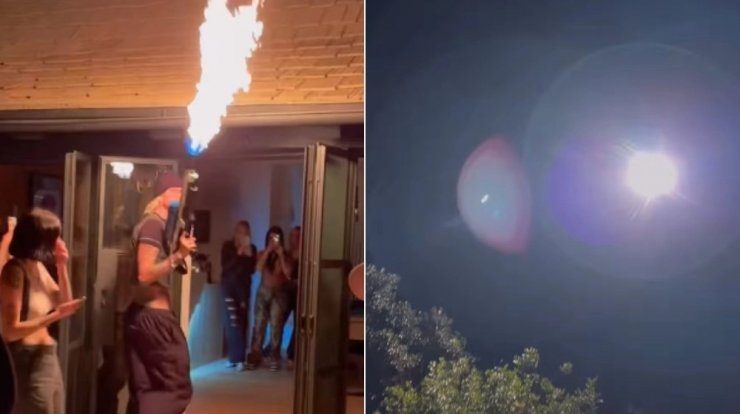 Αστυνομικό ελικόπτερο παρενέβη για να σταματήσει το πάρτι διάσημου τραγουδιστή και εκείνος έβγαλε φλογοβόλο