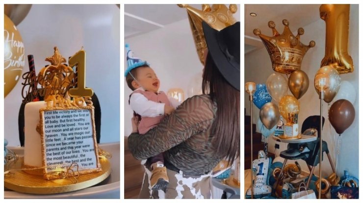 Ο ποδοσφαιριστής και η ηθοποιός γιόρτασαν τα πρώτα γενέθλια του γιου τους [εικόνες]