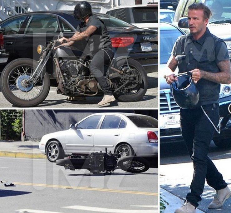 Ντέιβιντ Μπέκαμ: Ατύχημα με τη μηχανή μετά από κυνηγητό με τους παπαράτσι