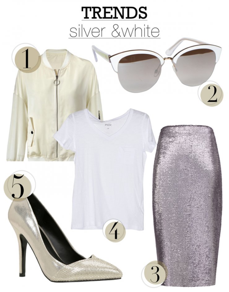 Silver & White