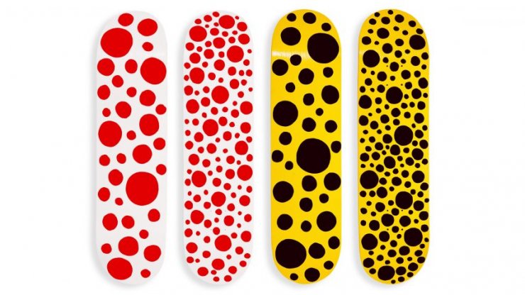 The Dots skateboards by Yayoi Kusama