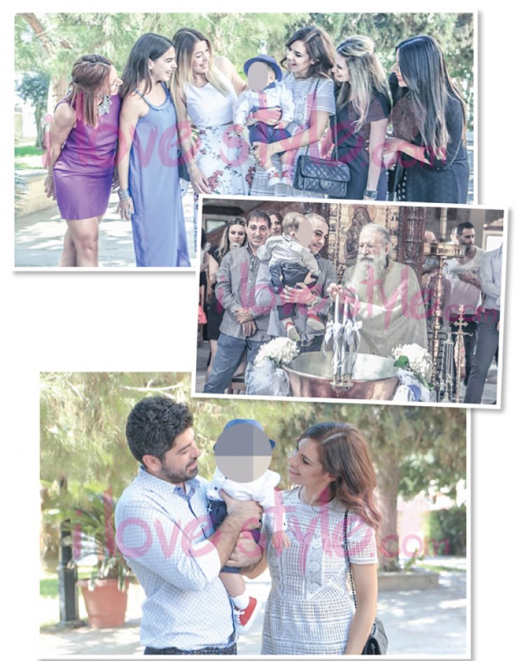 Kατερίνα Κωνσταντίνου - Χρίστος Χριστοδούλου: Βάπτισαν τον γιο τους Ευάγγελο