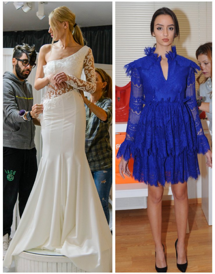 Backstage στο fitting Gregory Morfi και Anice για το fashion show της Shiseido