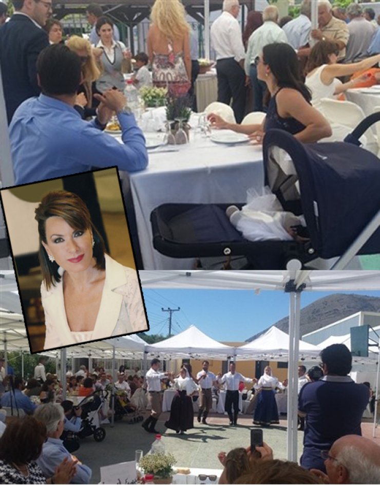 Σε προαύλιο χώρο σχολείου έγινε το γλέντι της βάφτισης της εγγονής της Αγγελοπούλου