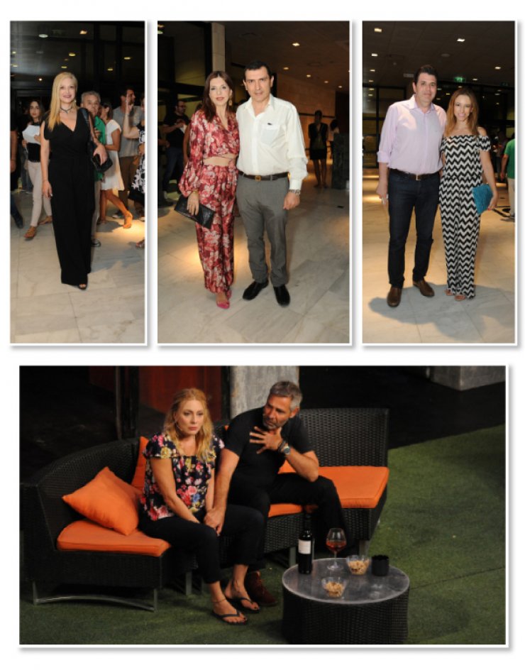 Στην πρεμιέρα της παράστασης "Το ψέμα" με Θοδωρή Αθερίδη και Σμαράγδα Καρύδη