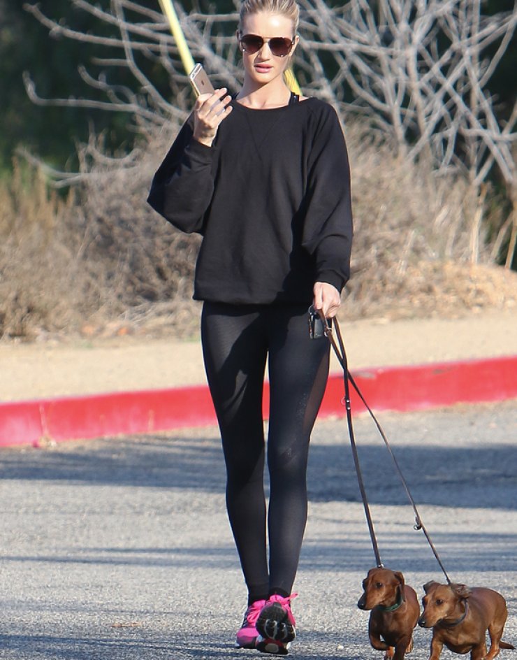 Rosie Huntington: Με τις αγάπες της ζωής της για βόλτα [εικόνες]