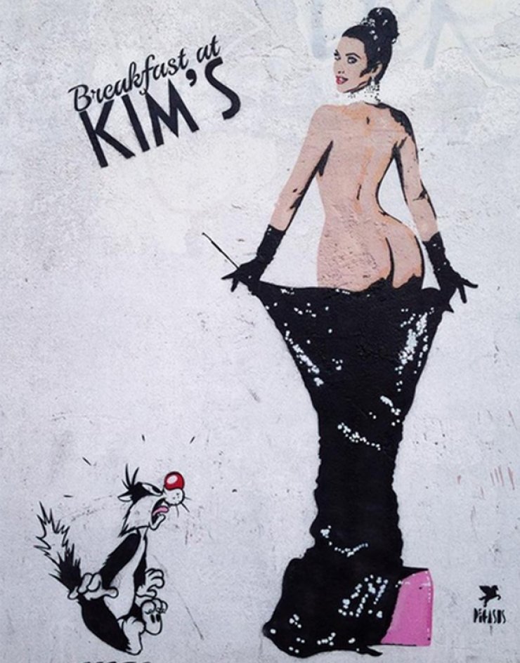Τα οπίσθια της Kim Kardashian έγιναν graffiti [εικόνες]