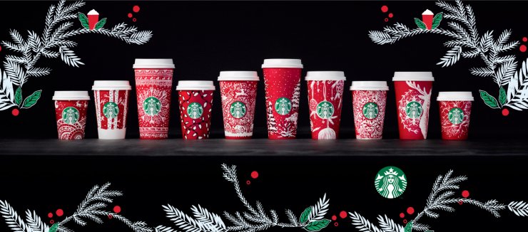 Για πρώτη φορά τα κόκκινα ποτήρια της Starbucks με σχέδια φτιαγμένα από τους πελάτες της