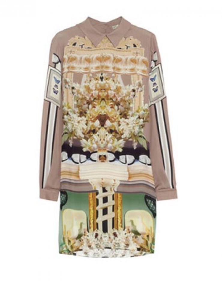 Interior chandelier-print dress by Mary Katranztou
